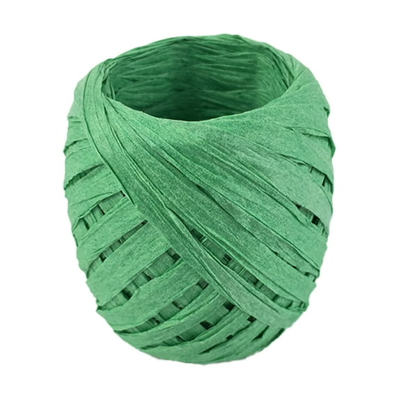 UDIYO 1 Roll Paper Ribbon Wear-resistant Multi-Purpose 17 Colors Raffia Ribbon Paper Rope for Gift