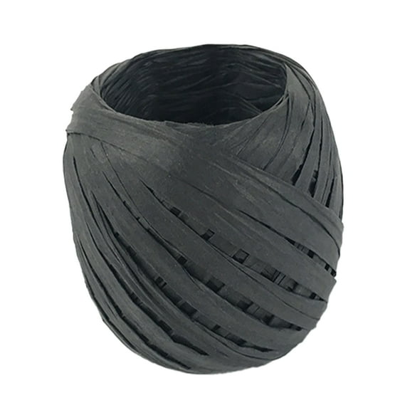 UDIYO 1 Roll Paper Ribbon Wear-resistant Multi-Purpose 17 Colors Raffia Ribbon Paper Rope for Gift