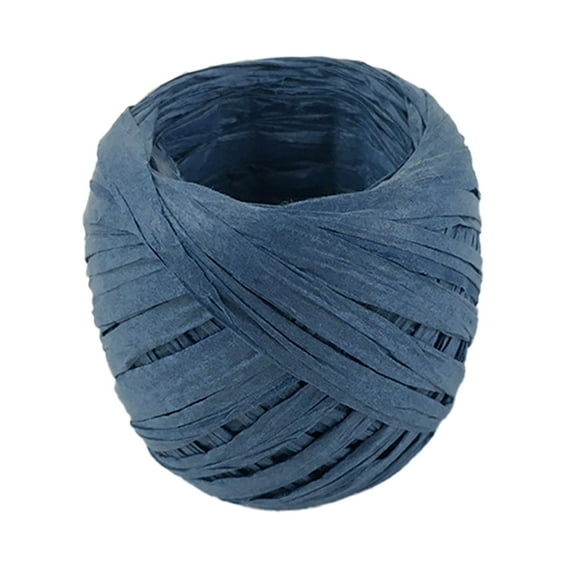 UDIYO 1 Roll Paper Ribbon Wear-resistant Multi-Purpose 17 Colors Raffia Ribbon Paper Rope for Gift