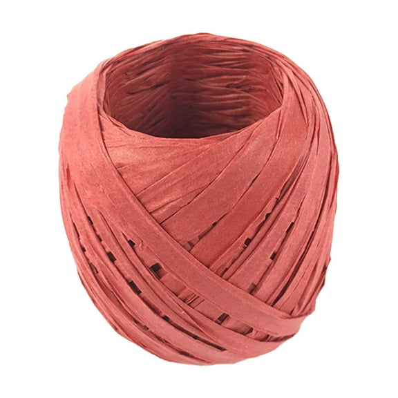 UDIYO 1 Roll Paper Ribbon Wear-resistant Multi-Purpose 17 Colors Raffia Ribbon Paper Rope for Gift