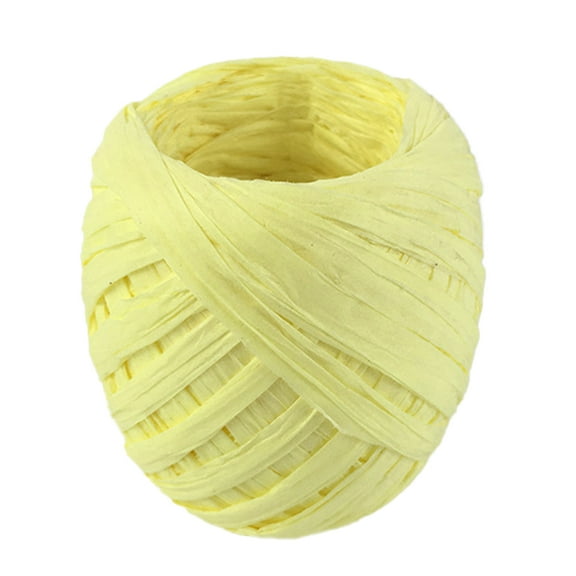 UDIYO 1 Roll Paper Ribbon Wear-resistant Multi-Purpose 17 Colors Raffia Ribbon Paper Rope for Gift