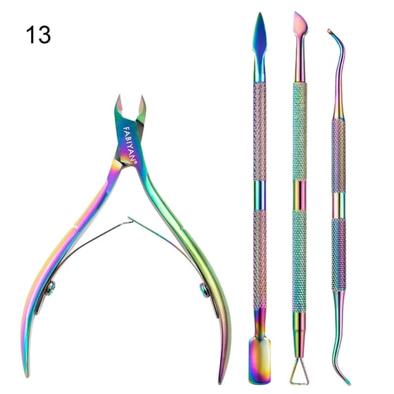 UDIYO 1 Set Professional Cuticle Trimmer Remover Pusher Scissors Stainless Steel Cuticle Nipper Cutter Clipper Pedicure Manicure Tools
