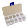thumbnail image 1 of UDIYO 10/15/24 Grids Jewelry Box Wear-resistant Space-saving Transparent Small Earring Storage Box for Travel, 1 of 7