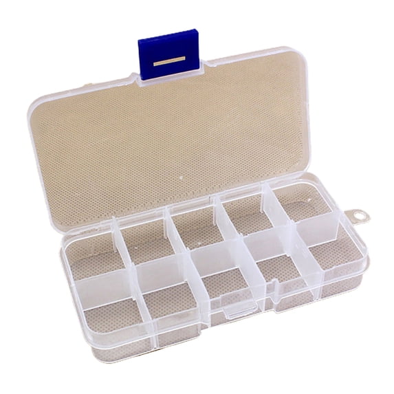 UDIYO 10/15/24 Grids Jewelry Box Wear-resistant Space-saving Transparent Small Earring Storage Box for Travel