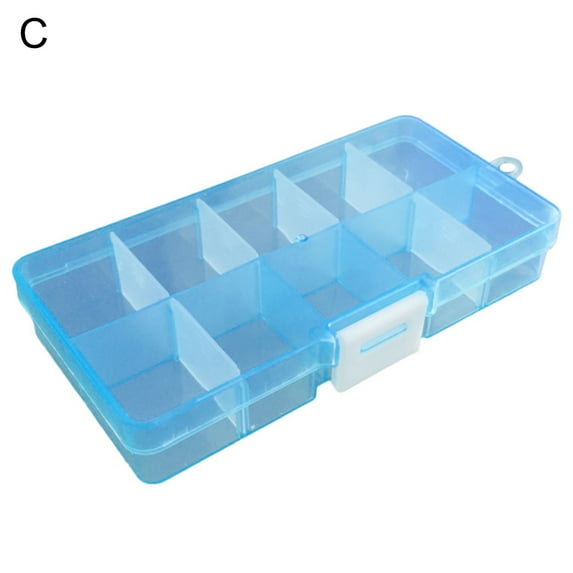 UDIYO 10 Grids Transparent Beads Screws Bit Parts Jewelry Holder Tool Case Storage Box
