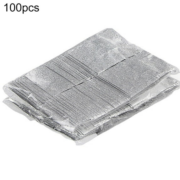 UDIYO 100 Pcs Aluminium Foil Nail Art Soak Off Acrylic Gel Polish Nail Wraps Remover