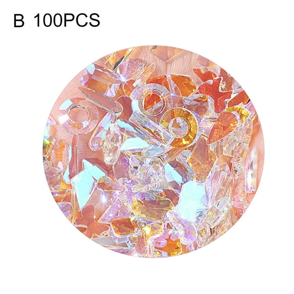 UDIYO 100 Pcs / Bag Nail Rhinestone Flat Back Remove Easily Cubic Zirconia Timeless Lasting Nail Rhinestone for Nail