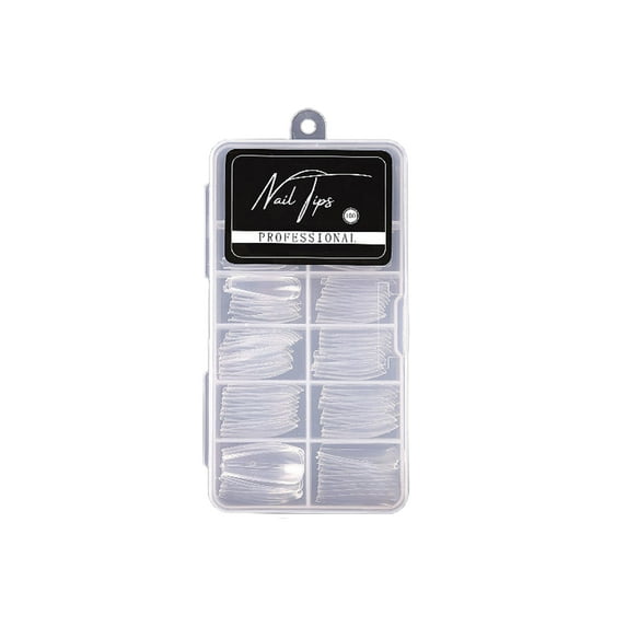 UDIYO 100Pcs/Box False Nails Seamless Reusable Transparent Fake Fashion Nail Covers for Female