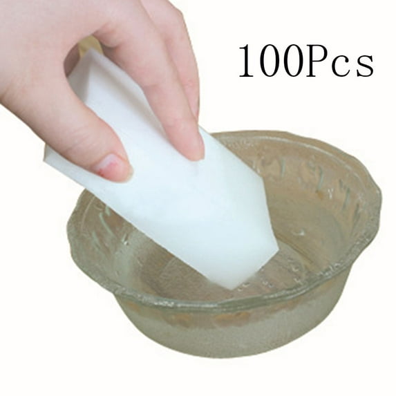 UDIYO 100Pcs Magic Sponge Eraser Multi-Functional Melamine Foam Cleaner 10cm x 6cm x 1.5cm