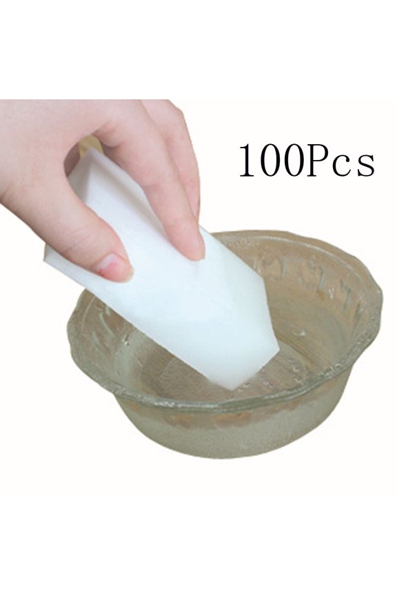 100Pcs Magic Sponge Eraser Multi-Functional Melamine Foam Cleaner 10cm x 6cm x 1.5cm