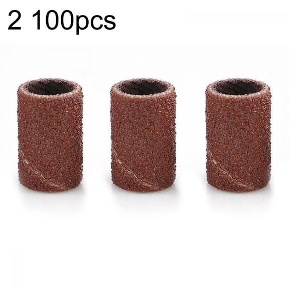 UDIYO 100Pcs Polisher Machine Bits Drill Sanding Band Grinding Ring Nail Art Tool