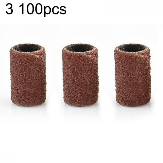UDIYO 100Pcs Polisher Machine Bits Drill Sanding Band Grinding Ring Nail Art Tool