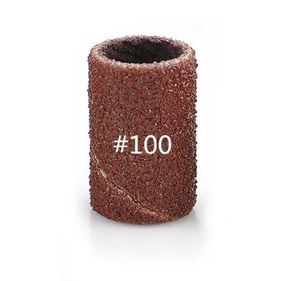 UDIYO 100Pcs Sanding Buffer Band Drill File Machine Bits Grinding Ring Nail Art Tool