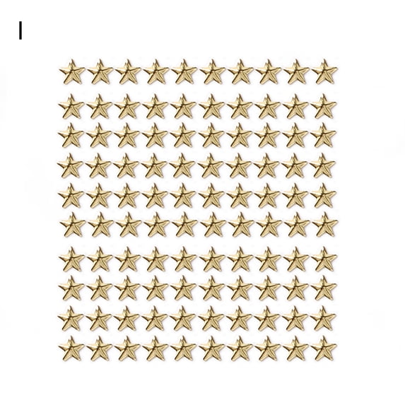 UDIYO 100Pcs/Set Nail Charms Glitter 3D Effect Non-Fading Metal Chip Charms Rivets Nails Decorations for Manicure