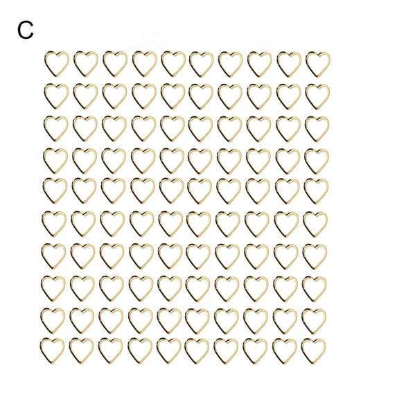 UDIYO 100Pcs/Set Nail Charms Glitter 3D Effect Non-Fading Metal Chip Charms Rivets Nails Decorations for Manicure