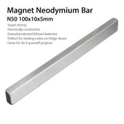 UDIYO 100x10x5mm N50 Long Cuboid Block Bar Super Strong Rare Earth Neodymium Magnet