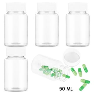 40pcs Empty Bottle Plastic Medicine Pill Bottle Container Powder