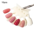 thumbnail image 1 of UDIYO 10Pcs/50Pcs Fan-Shaped Nail Display Card Practice ABS Crown Type Nail Art Tips Display Practice Sticks for Manicure, 1 of 7