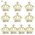 thumbnail image 1 of UDIYO 10Pcs/Bag Nail Rhinestones Crowns Dollars Manicure Design Alloy 3D Nail Art Decorations for Nail Design, 1 of 7