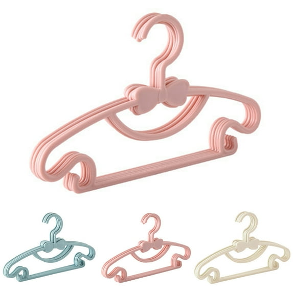 UDIYO 10Pcs Kids Hangers Plastic, Children's Hangers Ideal for Everyday Standard Use, Baby Hangers for Girl Boy Plastic Infant Hangers