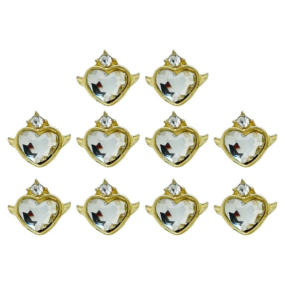 UDIYO 10Pcs Manicure Ornaments Shiny Visual Effect Creative Shape Sparkling Decorative Alloy 3D DIY Nail Art Jewelry Manicure Ornaments for Nail Salon