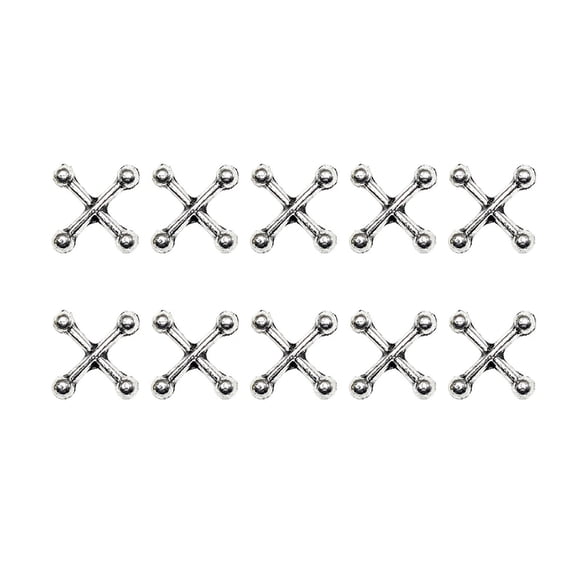 UDIYO 10Pcs Nail Decorations Exquisite Shape Vivid Color Stunning Visual Effect Reusable Easy to Apply Decorative Zinc Alloy 3D Cross Style Nail Decorations Photography Prop for Ma