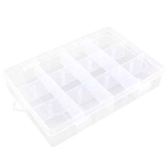 UDIYO 12 Grids Transparent Compartment Parts DIY Display Box Case Storage Container