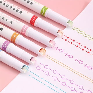6 Color Stamps Double Ended Art Markers DIY Scrapbooking Diary Drawing  Doodling Highlighter Stationery