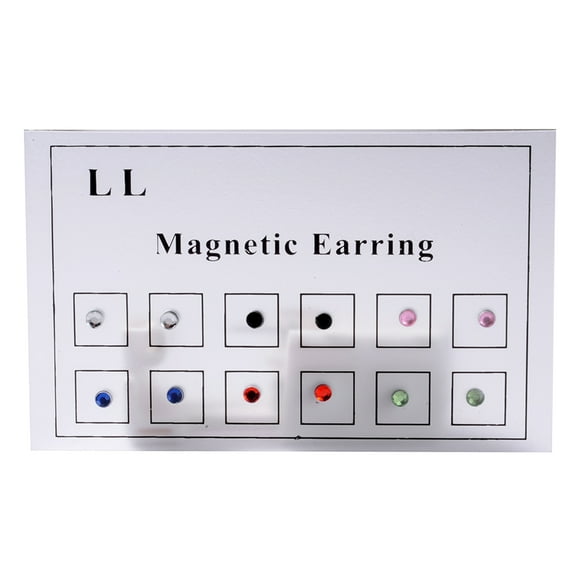 UDIYO 12Pcs Nose Rings Magnet Non Pierced Unisex Fake Piercings Mixed Colors Lip Ear Tragus Cartilage Rings for Party
