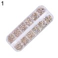 thumbnail image 1 of UDIYO 1440Pcs Nail Art Tips Rhinestone Glitter Faux Diamond 3D Manicure DIY Decoration, 1 of 7