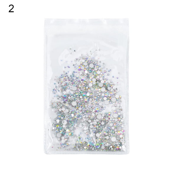UDIYO 1440Pcs/Set DIY Exquisite Nail Rhinestone Glitter Beautiful Glass Nail Flash Jewelry for Women
