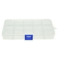 thumbnail image 1 of UDIYO 15 Slots Adjustable Plastic Fishing Lure Tackle Box Organizer Storage Case, 1 of 6