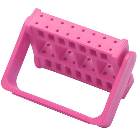 UDIYO 16 Holes Nail Polishing Drill Bit Holder Sanding Head Display Stand Storage Rack