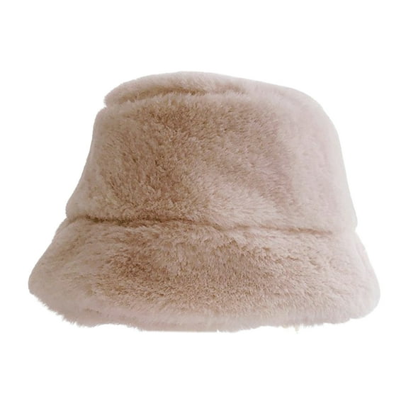 UDIYO 2-6 Years Girls Hat ry Mink Leopard Solid Color Flat Top Fisherman Cap Autumn Winter Short Brim Bucket Hat for Outdoor