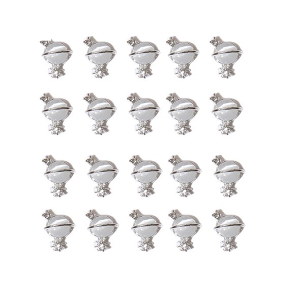 UDIYO 20Pcs Nail Ornaments Creative Shape Rust-proof Alloy Love Heart Nail Ornaments Bow-knot Manicure Jewelry Beauty Supplies