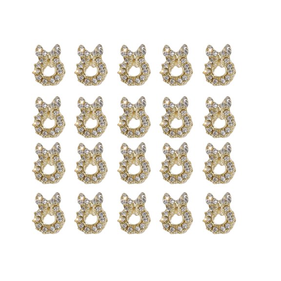 UDIYO 20Pcs Nail Ornaments Delicate Shape Rust-proof Alloy Bow-knot Wreath Nail Art Decor Manicure Designs Nail Supplies