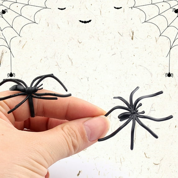 UDIYO 20Pcs Spider Rings Halloween Rings for Kids Party Favors 1.96’’ Black Plastic Spider Rings Bulk for Kids Costume Accessories Halloween Party Decorations Supplier