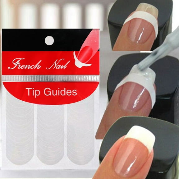 UDIYO 240Pcs/Set 5Bags Nail Stickers Fabulous Eco-Friendly DIY French Smile Line Nail Ornaments for Women