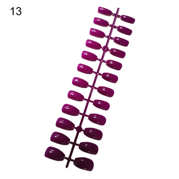 UDIYO 24Pcs/Sheet Artificial Nail Tips Scratch Resistant Fall-proof Plastic False Nails Artificial Tips for Professional