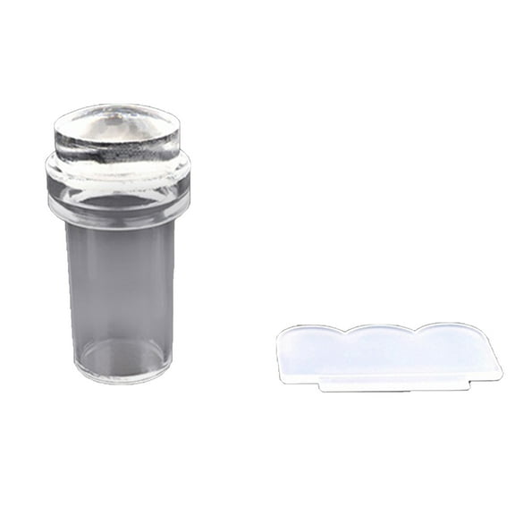 UDIYO 2Pcs Clear Stamper Scraper Mini DIY Nail Art Image Plate Transfer Manicure Tool