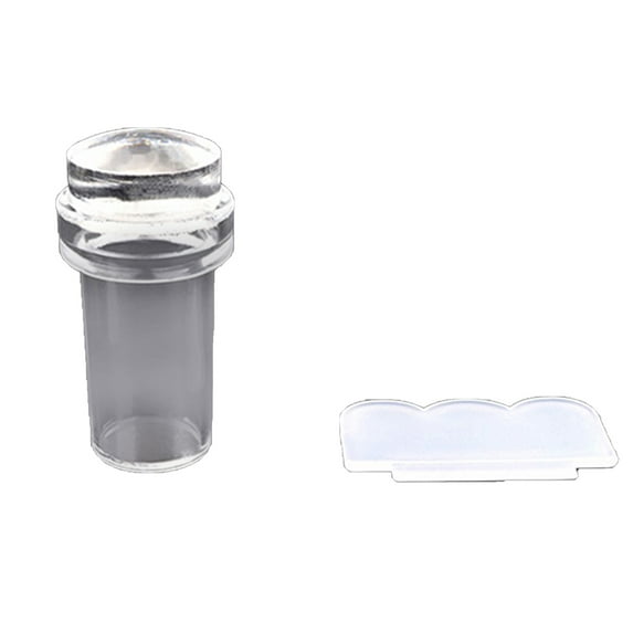 UDIYO 2Pcs Clear Stamper Scraper Mini DIY Nail Art Image Plate Transfer Manicure Tool