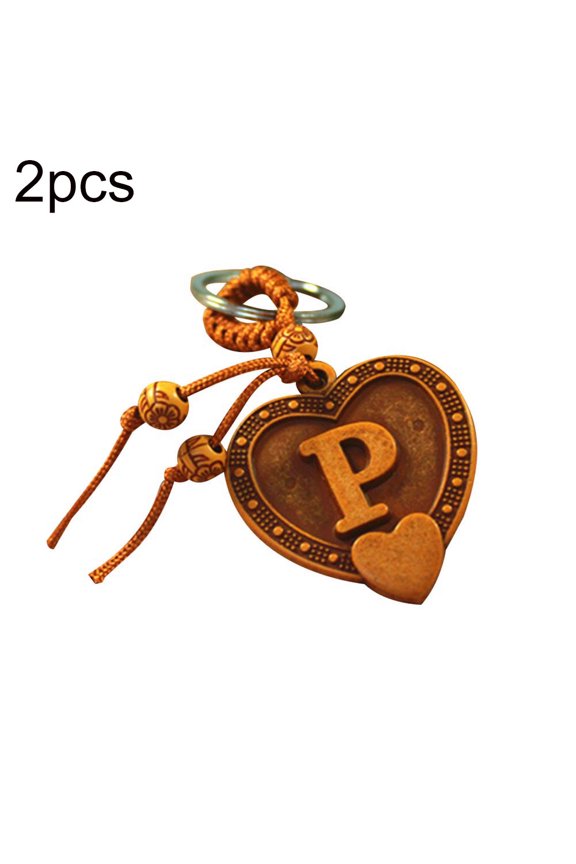 2Pcs Elephant Heart Horse Tortoise Knot Hanging Pendant Keyring Keychain Holder