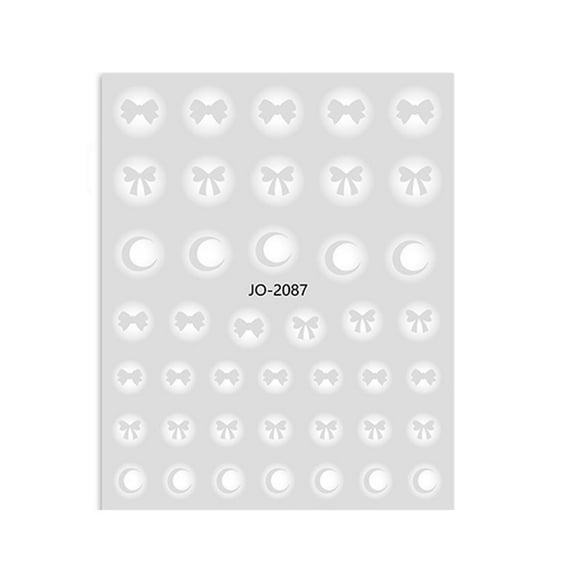 UDIYO 2Pcs Nail Stickers Self Adhesive Waterproof Eco-friendly Strong Stickiness Easy to Apply Bow-knot Butterfly Nail Sticker Manicure Decor Nail Supplies