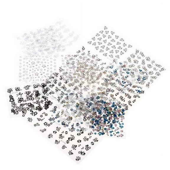 UDIYO 30 Sheets Mixed Floral Nail Art Stickers Decals DIY Manicure Design Accessories