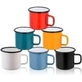 thumbnail image 1 of UDIYO 350ml Ename Coffee Mug, 12 oz Tea Enamel Mug Camp Drinking Cups, White/Blue/Green/Black/Red/Yellow Vintage for Indoors and Outdoors, Non Toxic & Portable, Attractive Color & Classic Design, 1 of 8