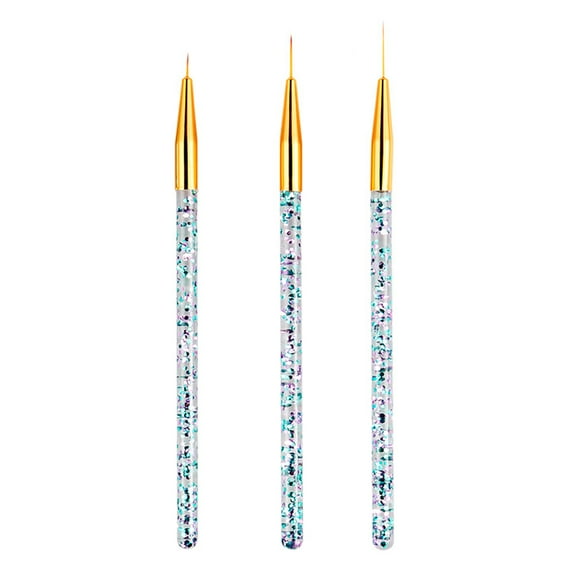 UDIYO 3Pcs Nail Drawing Pens Unique Pattern Ultra-thin Acrylic Nail Art Carving Pens DIY Manicure Gadget for Women