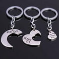 thumbnail image 1 of UDIYO 3Pcs/Set Love Heart Big Middle Little Sisters Charm Keychain Key Ring Gifts, 1 of 4