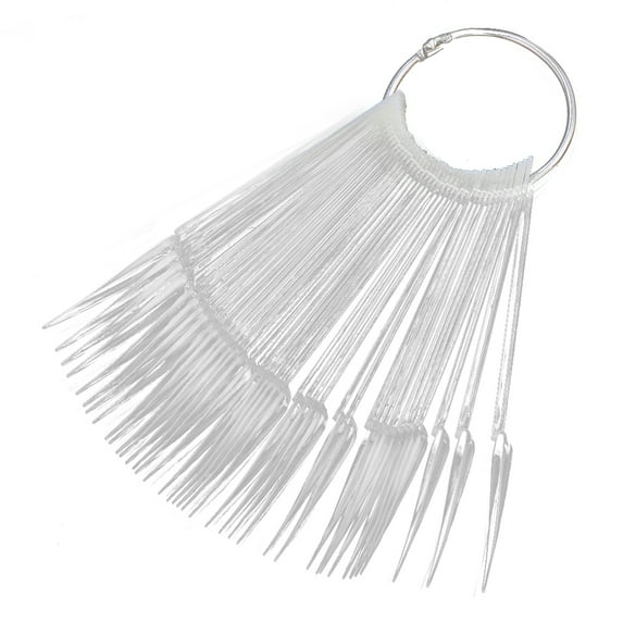 UDIYO 40Pcs Fan Shape Nail Art Polish Color Card Practice Sample False Tips Display