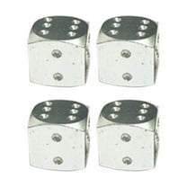 UDIYO 4Pcs Dice Shape Car Motorcycle Wheel Tyre Air Valve Stem Anti-dust Cover Caps