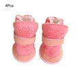 thumbnail image 1 of UDIYO 4Pcs Pet Dog Shoes Non-slip Chihuahua Soft Sole Winter Warm Adjustable Boots, 1 of 6